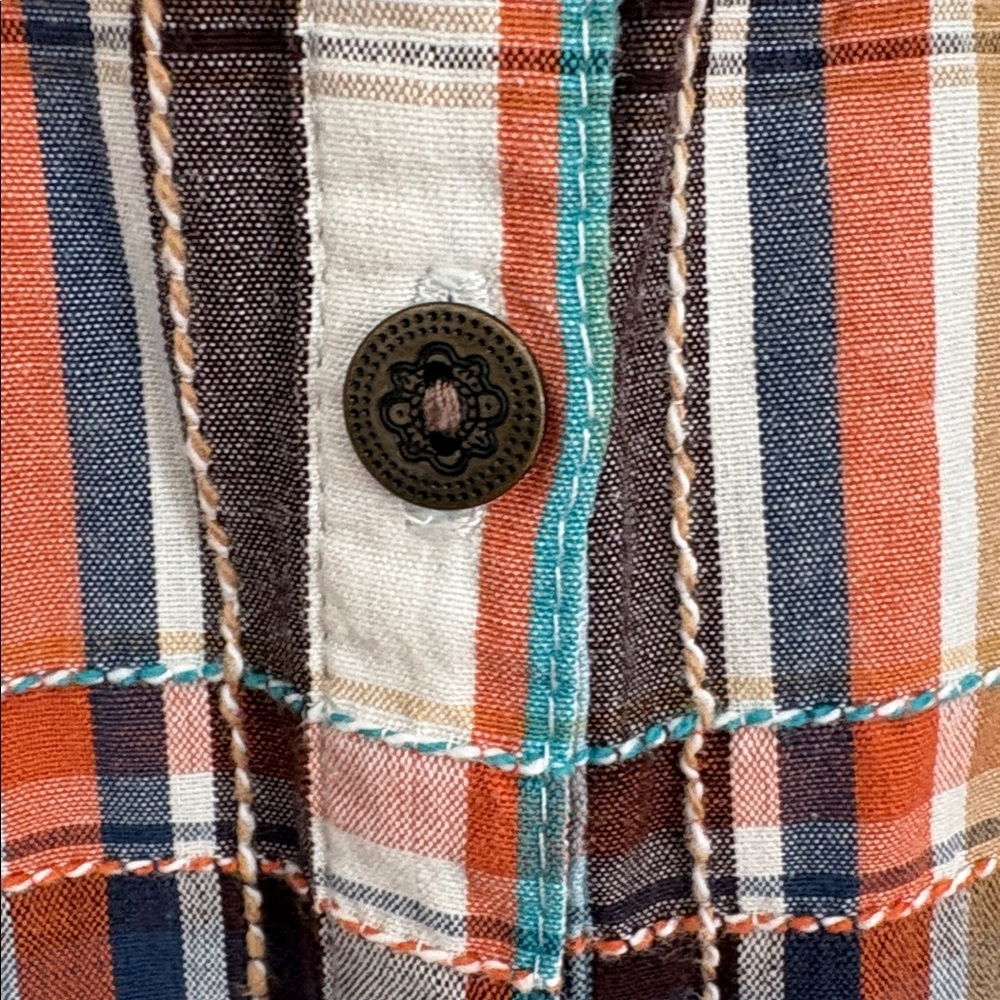 Alfred Dunner Colorful  Button Down Shirt with Embroidered Stitching - Picture 9 of 11